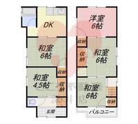 大阪府堺市西区浜寺諏訪森町中1(一戸建)の賃貸物件の間取り