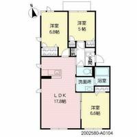 エクラージュ足立 1階 3LDKの間取り