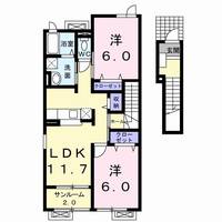 新潟県五泉市南本町3(アパート)の賃貸物件の間取り