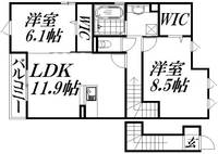 静岡県浜松市中央区上島4(アパート)の賃貸物件の間取り