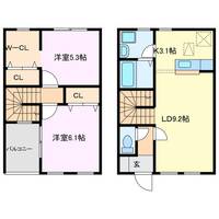 三重県鈴鹿市高岡台2(一戸建)の賃貸物件の間取り