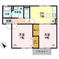 新潟県新潟市北区つくし野1(アパート)の賃貸物件の間取り