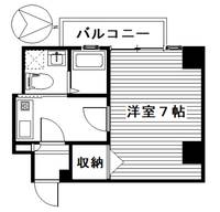 スタジオフラットの間取り