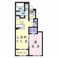 大阪府交野市倉治2(アパート)の賃貸物件の間取り