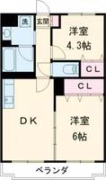 栃木県宇都宮市今泉町(マンション)の賃貸物件の間取り