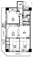 福岡県福岡市中央区赤坂1(マンション)の賃貸物件の間取り