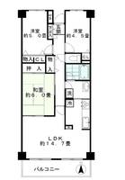 東京都江東区北砂1(マンション)の賃貸物件の間取り