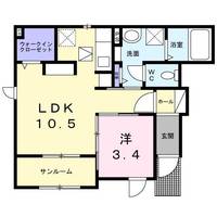 福島県郡山市横塚5(アパート)の賃貸物件の間取り