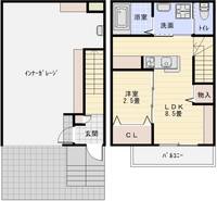 大阪府柏原市玉手町(一戸建)の賃貸物件の間取り
