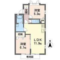 愛知県豊橋市西高師町字白山(アパート)の賃貸物件の間取り