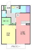 神奈川県小田原市鴨宮(アパート)の賃貸物件の間取り