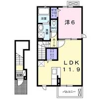 栃木県宇都宮市下栗1(アパート)の賃貸物件の間取り