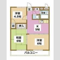 神奈川県大和市西鶴間5(マンション)の賃貸物件の間取り