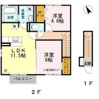 福島県福島市東浜町(アパート)の賃貸物件の間取り