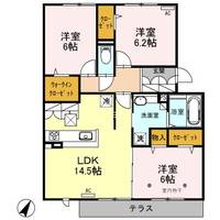 埼玉県越谷市レイクタウン9(アパート)の賃貸物件の間取り