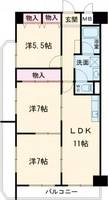大阪府東大阪市横沼町3(マンション)の賃貸物件の間取り