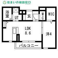 愛知県岡崎市針崎町字大坪(アパート)の賃貸物件の間取り