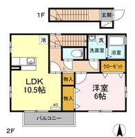 神奈川県小田原市鴨宮(アパート)の賃貸物件の間取り