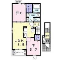 福島県郡山市田村町徳定字霞内(アパート)の賃貸物件の間取り