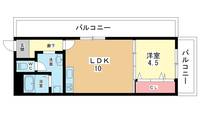 大阪府豊中市曽根東町1(マンション)の賃貸物件の間取り