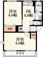 シティハイム ペブルBの間取り