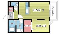 大阪府豊中市服部豊町2(アパート)の賃貸物件の間取り
