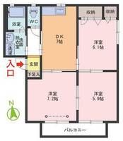 IAハイツ A棟の間取り