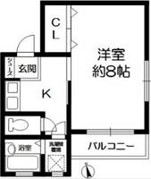 大阪府箕面市新稲3(アパート)の賃貸物件の間取り
