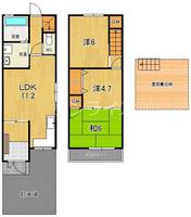 大阪府東大阪市友井3(一戸建)の賃貸物件の間取り