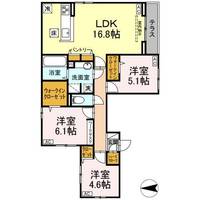 福島県郡山市開成5(アパート)の賃貸物件の間取り