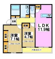 アンジュール サリエの間取り