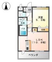 岡山県倉敷市上富井(マンション)の賃貸物件の間取り