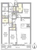 アジールコート都立大学の間取り