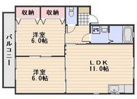 シャンポールながせE棟の間取り