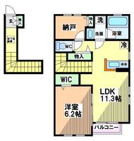東京都国分寺市西元町3(アパート)の賃貸物件の間取り