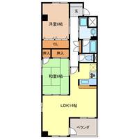 岐阜県岐阜市西川手7(マンション)の賃貸物件の間取り