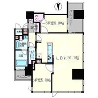 大阪府大阪市天王寺区玉造元町(マンション)の賃貸物件の間取り