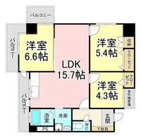 福岡県北九州市八幡西区里中2(マンション)の賃貸物件の間取り