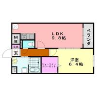 大阪府大阪市生野区巽南5(アパート)の賃貸物件の間取り