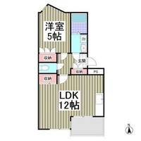 栃木県宇都宮市竹林町(マンション)の賃貸物件の間取り