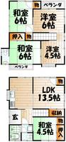 福岡県北九州市戸畑区牧山3(一戸建)の賃貸物件の間取り