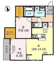 大阪府大阪市城東区今福西6(アパート)の賃貸物件の間取り