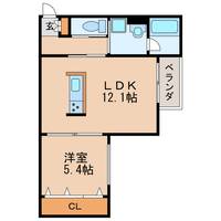 愛知県名古屋市北区清水2(アパート)の賃貸物件の間取り
