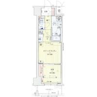 大阪府大阪市中央区常盤町2(マンション)の賃貸物件の間取り