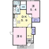 茨城県那珂市菅谷(アパート)の賃貸物件の間取り