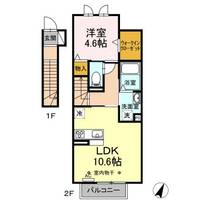 愛知県刈谷市野田町陣戸池(アパート)の賃貸物件の間取り