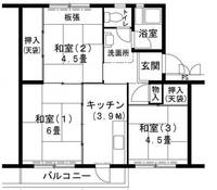 兵庫県三木市志染町西自由が丘2(マンション)の賃貸物件の間取り