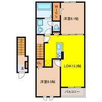 岐阜県大垣市新開町(アパート)の賃貸物件の間取り