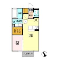 栃木県小山市城北1(アパート)の賃貸物件の間取り