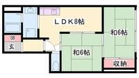 兵庫県姫路市伊伝居(マンション)の賃貸物件の間取り